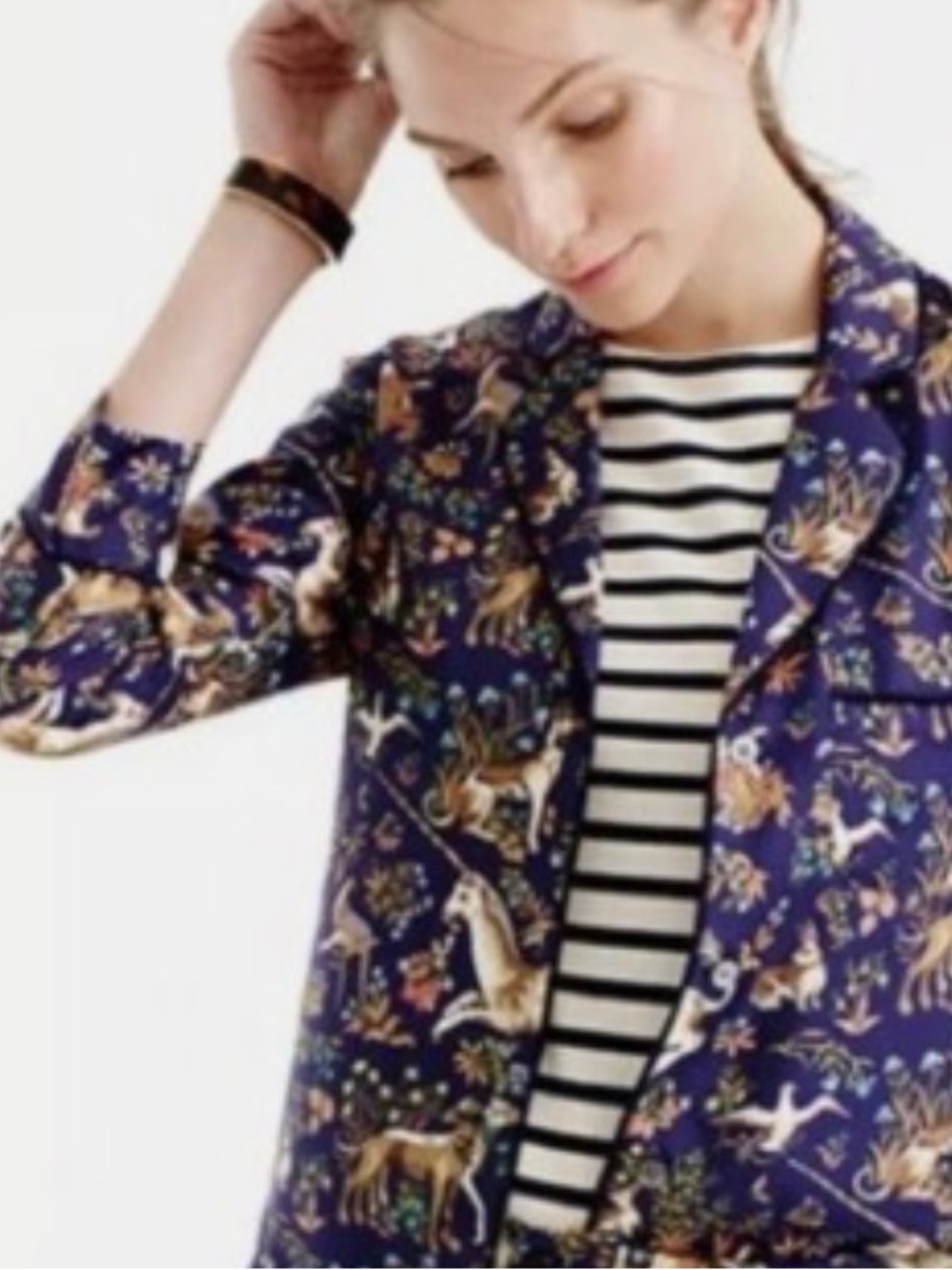 Rare! Drake’s London for J. Crew Midnight Unicorn Silk Shirt - Picture 3 of 13